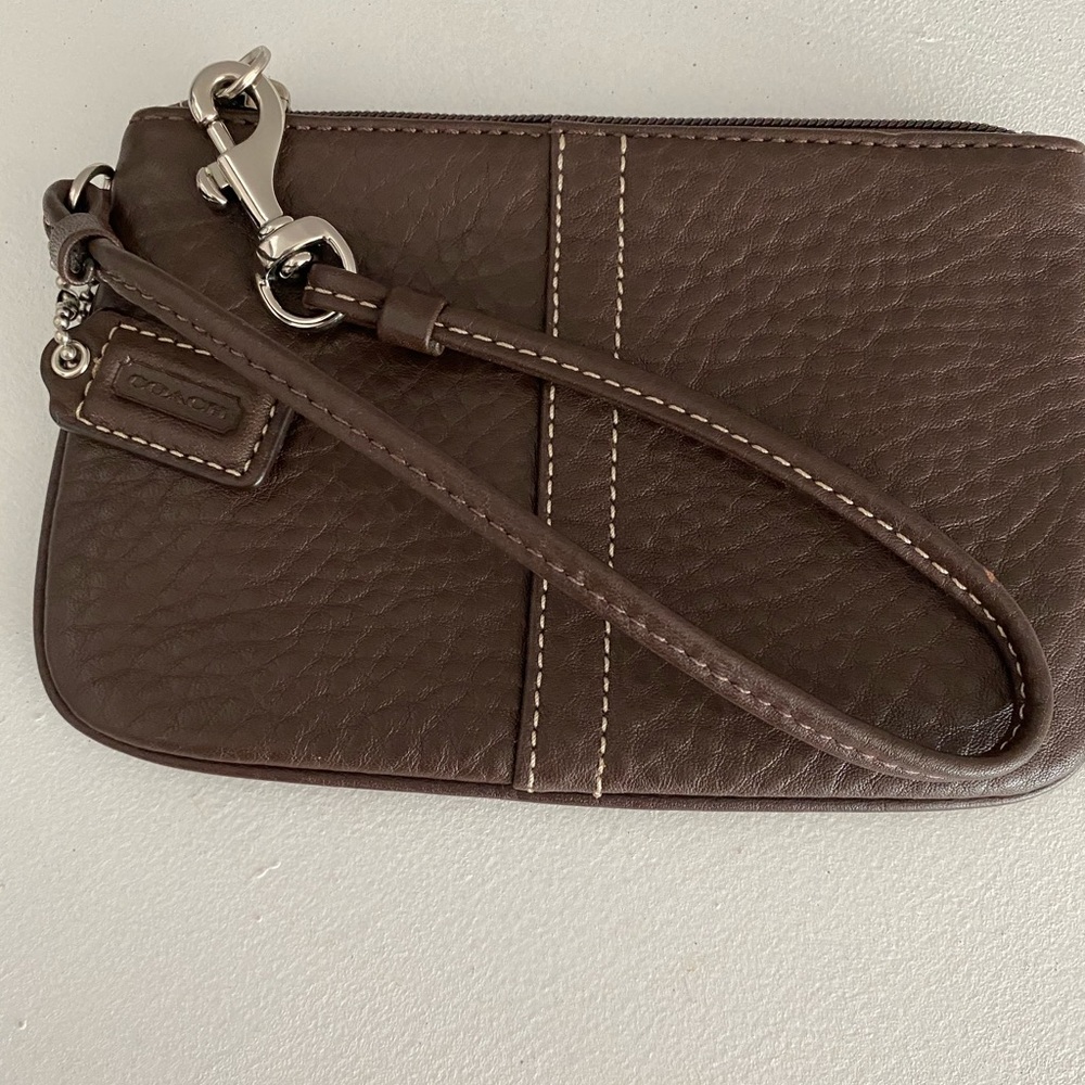 Coach leather wristlet